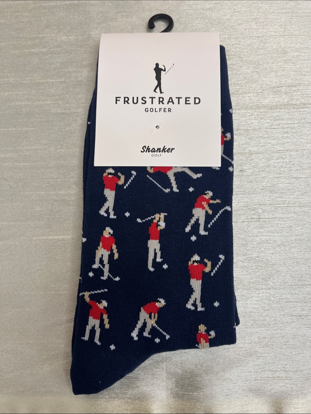 🦋 2/$15 Shanker Golf "Frustrated Golfer" Novelty Crew Socks - Size 10-13 (NWT)